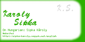 karoly sipka business card